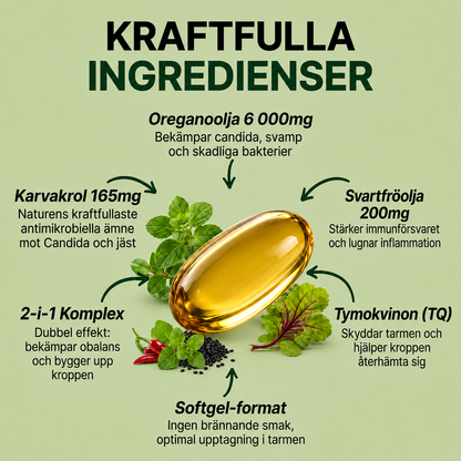 Oregano Olja - Mot Candida & Svamp