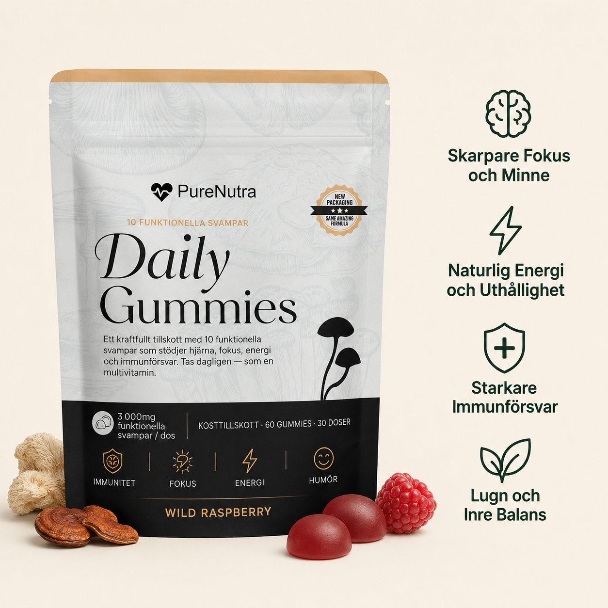 Daily Gummies – För Fokus & Mental Klarhet