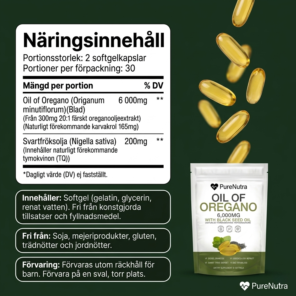 Oregano Olja - Mot Candida & Svamp